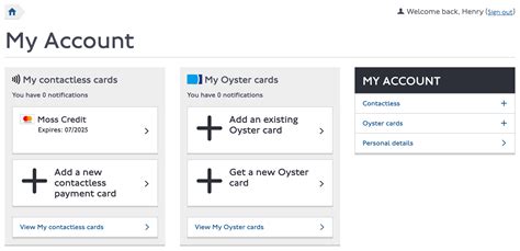 oyster account contactless card|tfl contactless login.